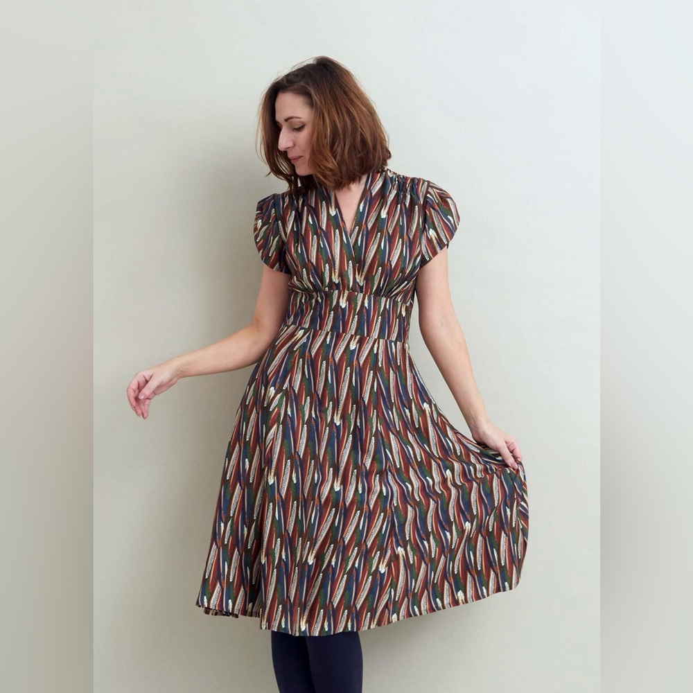 Rita Multi Feather Dress by Palava - Picture 6 of 16
